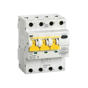Дифференциальный переключатель avdt34 c 30 ма 16 a 4p 400 в iek