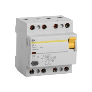 Întreruptor diferențial uzo vd1-63 100 ma 32 a 4p 400 v iek