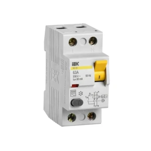 Выключатель дифференциальный узо vd1-63 30 ма 63 a 2p 220 - 240 в iek