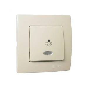 Кнопка для таймера с подсветкой lilium 10 a 220 - 240 в кремовый makel