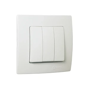 Тройной выключатель lilium 10 a 220 - 240 в белый makel