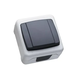 Переключатель проходной 37064105 nemliyer 10 a 250 в чёрный/серый makel