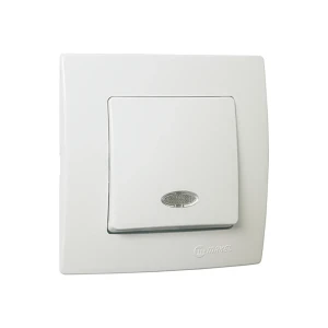 Întrerupător unitar cu indicator lilium 10 a 220 - 240 v alb makel