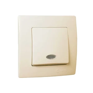 Întrerupător unitar cu indicator lilium 10 a 220 - 240 v crem makel