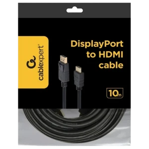 Видео кабель cablexpert cc-dp-hdmi-10m, displayport (m) - hdmi (m), 10м, чёрный Thumbnail 4