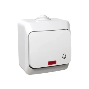 Кнопка выключатель с возвратом и световым индикатором 000515 cedar plus 16 a 250 в белый schneider-electric