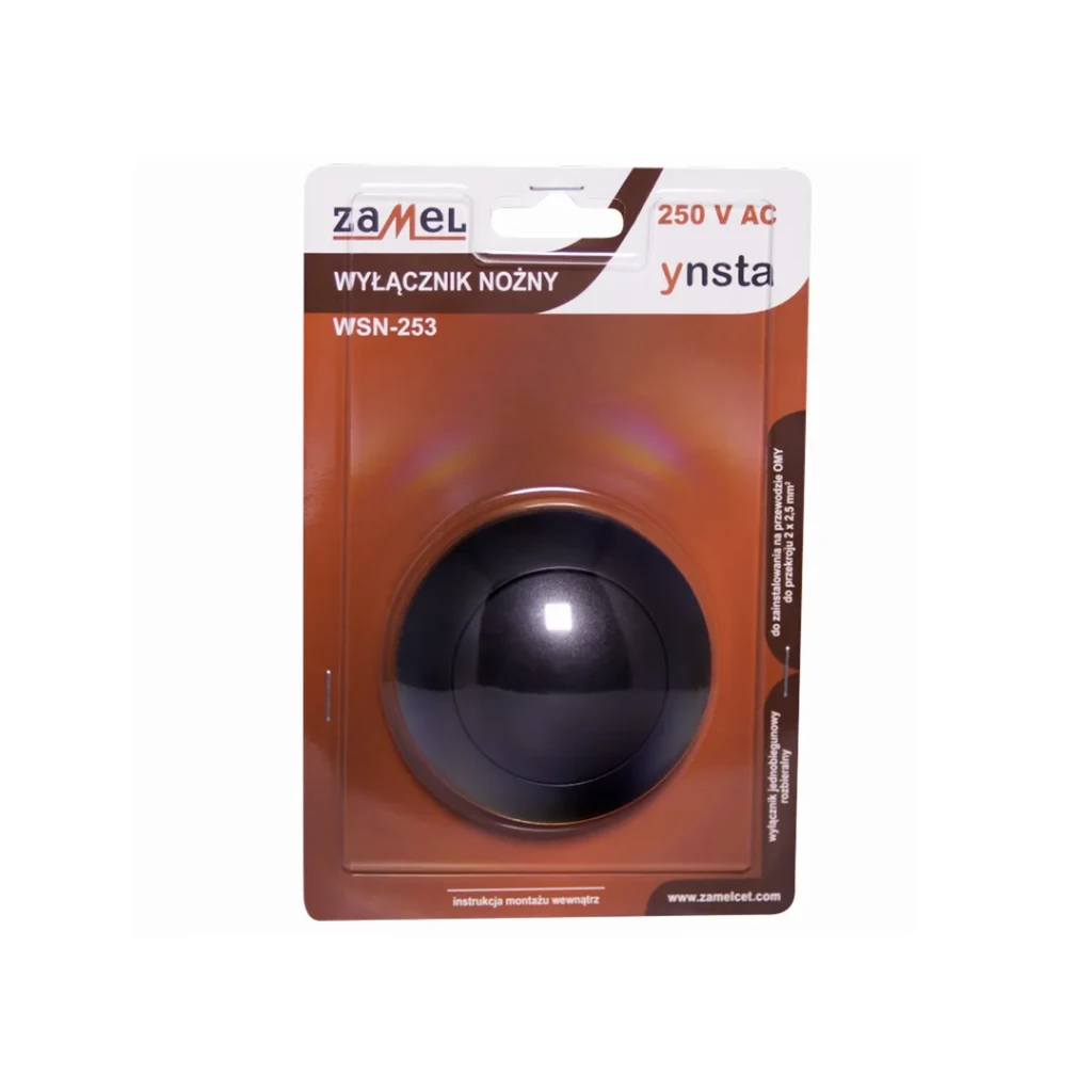 Выключатель ножной wsn-253 zamel 2.5 a 220 - 240 в чёрный zamel 4