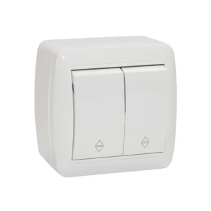 Întrerupător dublu cap scară 8001-32 10 a 230 v alb elmos