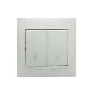 Întrerupător dublu cap scară 9206-32 jasmin 10 a 230 v alb elmos