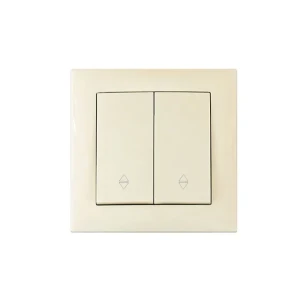 Întrerupător dublu cap scară 9202-32c rosa 10 a 220 - 240 v crem elmos