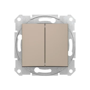 Двойной выключатель с возвратом sdn1100168 sedna 10 a 250 в титановый schneider-electric