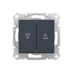Выключатель двухклавишный sedna 10 a 250 в графитовый schneider-electric