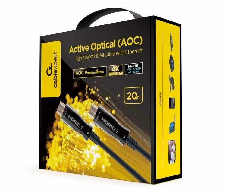 Видеокабель cablexpert ccbp-hdmi-aoc-20m-02, hdmi (m) - hdmi (m), 20 м, чёрный 2