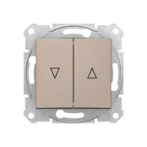 Întrerupător dublu cu revenire pentru jaluzele sedna 10 a 220 - 240 v titan schneider-electric Thumbnail 1