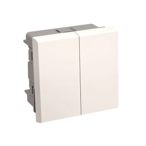 Întrerupător dublu modular вк1-22-00-п 10 a 220 - 240 v alb iek