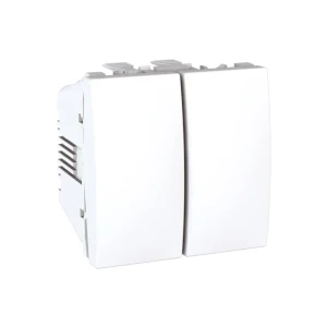 Переключатель двойной проходной mgu3.211.18 unica 10 a 250 в белый schneider-electric