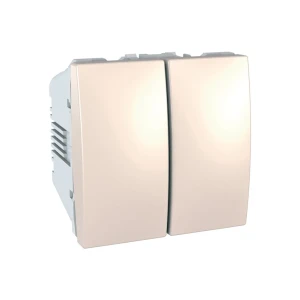 Întrerupător dublu unica 10 a 220 - 240 v fildeș schneider-electric
