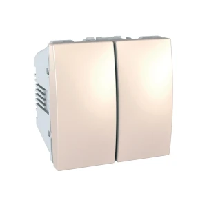 Переключатель двойной проходной mgu3.213.25 unica 10 a 250 в слоновая кость schneider-electric Thumbnail 1