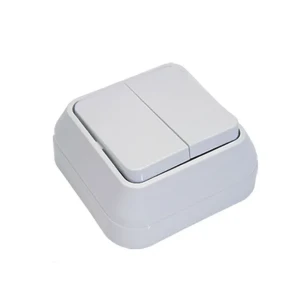 Întrerupător dublu 10 a 220 - 240 v alb makel
