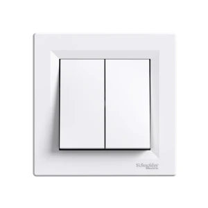 Întrerupător dublu eph0300121 asfora 10 a 250 v alb schneider-electric