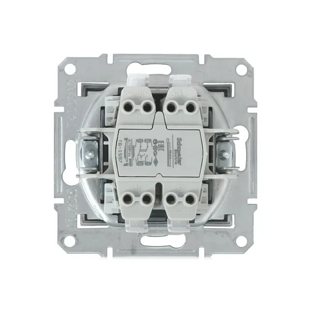Двойной выключатель sdn0300121 sedna 10 a 250 в белый schneider-electric 2