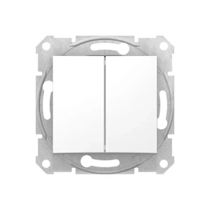 Întrerupător dublu sdn0300121 sedna 10 a 250 v alb schneider-electric