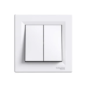 Întrerupător dublu cap scară eph0600121 asfora 10 a 250 v alb schneider-electric