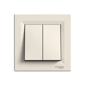 Întrerupător dublu cap scară eph0600123 asfora 10 a 250 v crem schneider-electric