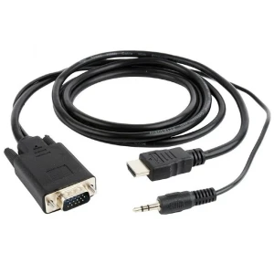 Видео кабель cablexpert a-hdmi-vga-03-10, hdmi (m) - vga d-sub + 3.5 mm jack, 3м, чёрный