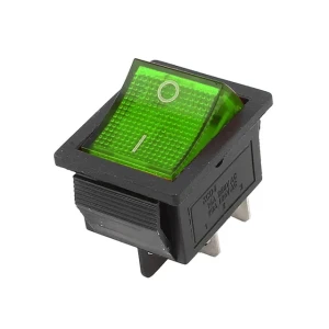 Тумблер kasan kcd2 2p 250 в 15 а ip20 зелёный