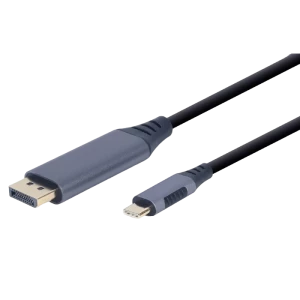 Видеокабель Cablexpert CC-USB3C-DPF-01-6, USB Type-C (M) - DisplayPort (F), 1,8м, Серый