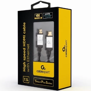 Видео кабель Cablexpert CCB-HDMIL-7.5M, HDMI (M) - HDMI (M), 7,5м, Чёрный