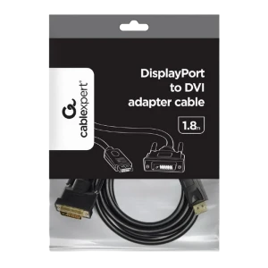 Cablu video cablexpert cc-dpm-dvim-6, displayport (m) - dvi-d (m), 1,8m, negru Thumbnail 7
