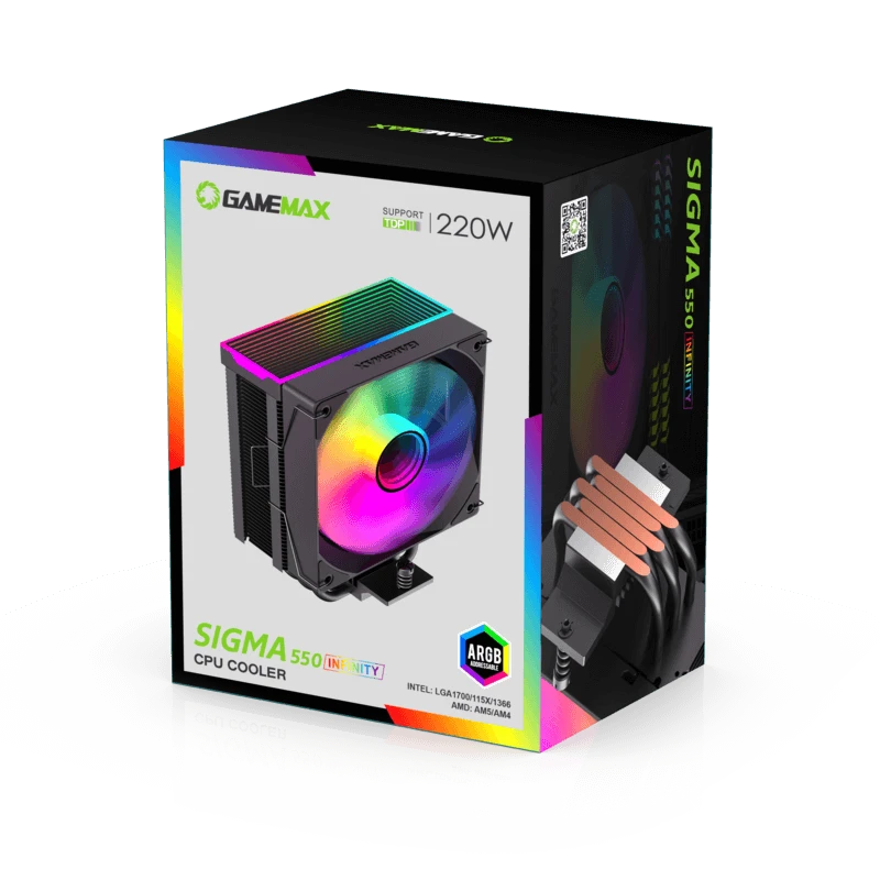 Cooler procesor gamemax sigma 550 infinity bk 9