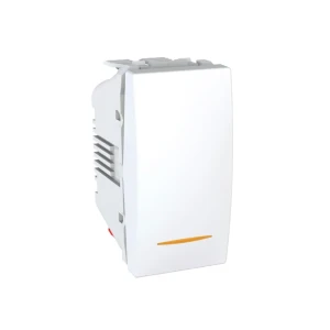 Întrerupător unitar cu indicator mgu3.101.18s unica 10 a 250 v alb schneider-electric