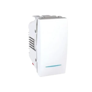 Выключатель одноклавишный с индикатором mgu3.101.18n unica 10 a 250 в белый schneider-electric