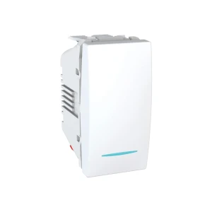 Переключатель проходной unica 10 a 250 в белый schneider-electric