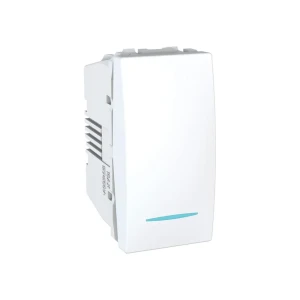 Переключатель одноклавишный перекрёстный mgu3.105.18n unica 10 a 250 в белый schneider-electric