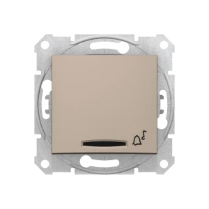 Выключатель одноклавишный с возвратом sedna 10 a 250 в титановый schneider-electric