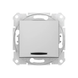 Выключатель одноклавишный с индикатором sedna 10 a 250 в алюминий schneider-electric