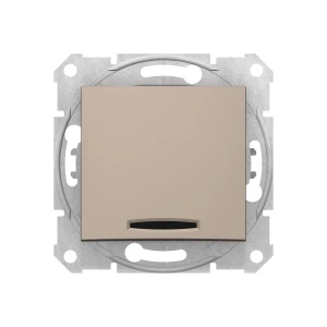 Выключатель одноклавишный с индикатором sdn1400168 sedna 10 a 250 в титановый schneider-electric