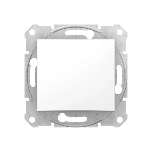 Выключатель одноклавишный проходной sdn0400121 sedna 10 a 250 в белый schneider-electric