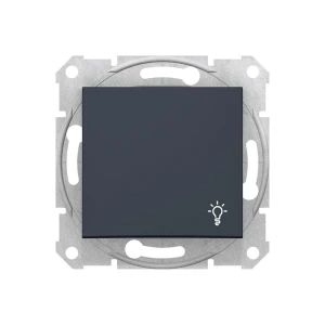 Выключатель одноклавишный с возвратом sedna 10 a 250 в графитовый schneider-electric