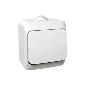 Выключатель одноклавишный наружный 000570 cedar plus 16 a 250 в белый schneider-electric