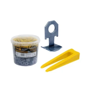 Set clipsuri și pene pentru nivelare teracotă 04692 1.5 - 14 mm vorel