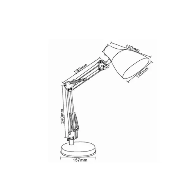 Lampă de masă dian 60 w 220 - 240 v e27 alb metal orno 2