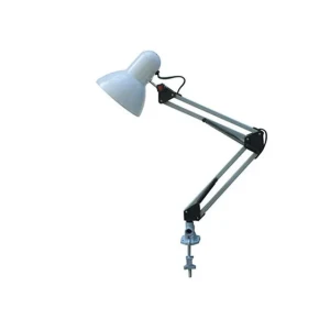 Lampă de masă hl 074 60 w 220 - 240 v e27 alb metal horoz