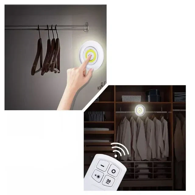 Set lampe led cob 3 w 3 x aaa elmos 2