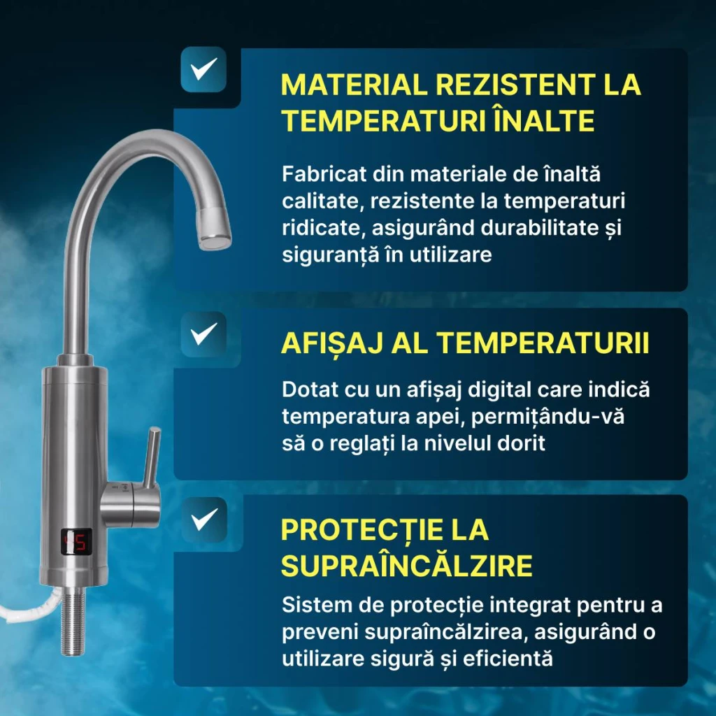 Robinet electric instant вe incalzire apei topwork nr2 3