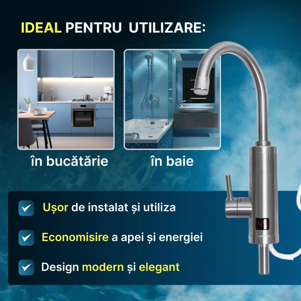 Robinet electric instant вe incalzire apei topwork nr2 2